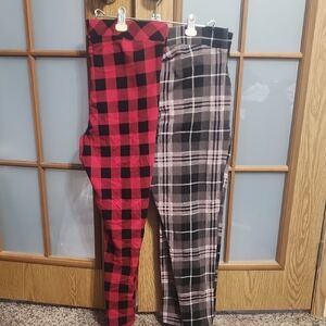 Torrid Plaid Leggings Set Of 2 Size 2x